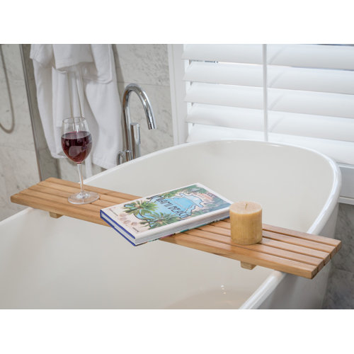 Rebrilliant Emmy Freestanding Teak Bath Caddy & Reviews Wayfair